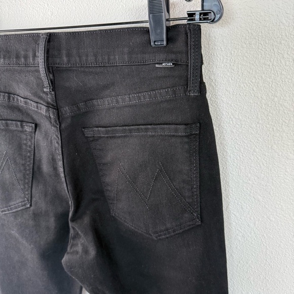 NWOT MOTHER Tomcat High Rise Ankle Straight Jeans Lasting Impression Black Denim - Picture 8 of 13